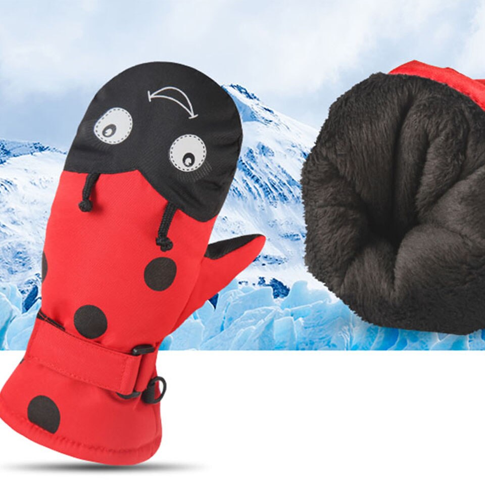 Gobygo Kinderen Winter Warme Handschoenen Winddicht Jongens Meisjes Ski Outdoor Sport Handschoenen Winddicht Waterdicht Anti-Slip Skiën Handschoenen