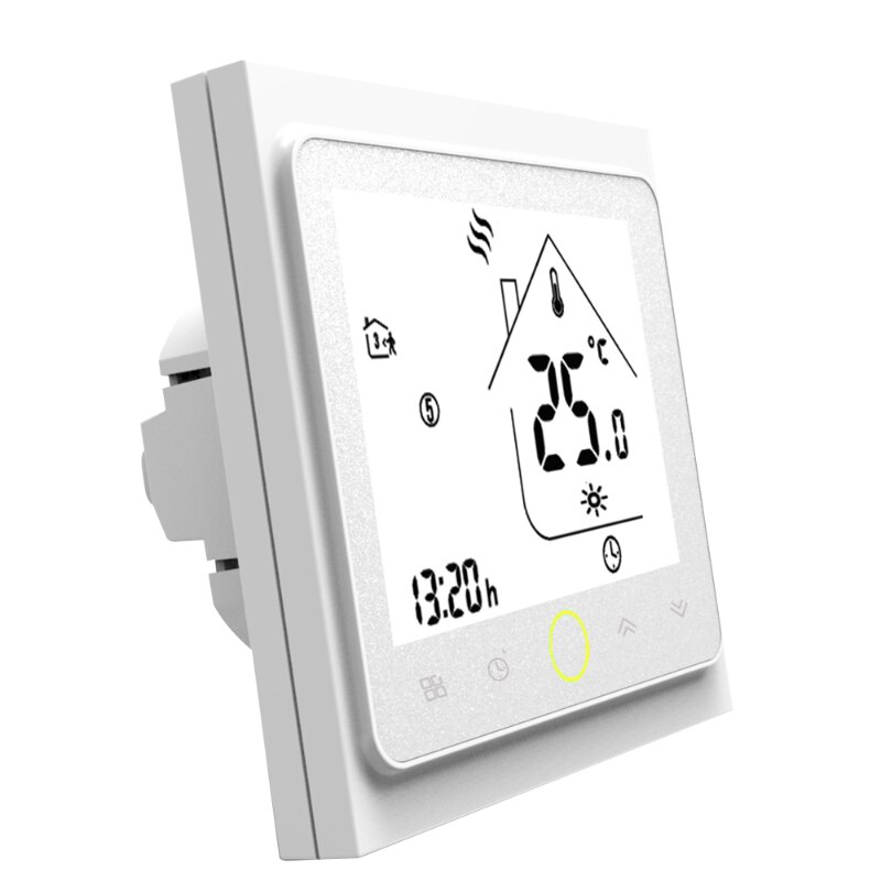 Thermostat Programming Water/Electric Heating /Gas Boiler Wifi /No/Modbus Thermostat Touch Screen Room Temperature Controller: white / BHT-002GBLWifi