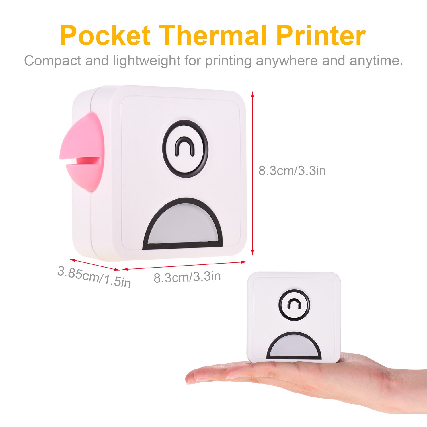 Poooli L1 Pocket Photo Thermal Printer 200dpi 58mm Wireless BT Memo Lists Printer for Printing Labels Photos Making Journals
