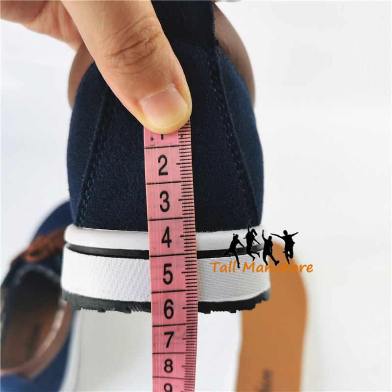 Men Shoes Elevator Sneakers Height Increase Insole 6CM Sport Black Blue Brown