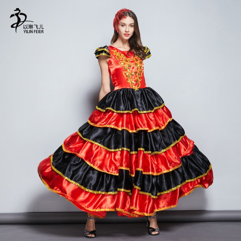 Adulte dames espagnol Senorita déguisement danseur de Flamenco Costume UK tailles 6-24/robe de flamenco/costume de danse espagnole