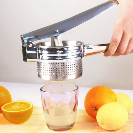 Spremiagrumi manuale in acciaio inossidabile melograno limone succo d&#39;arancia spremere fango pressa spremiagrumi a pressione manuale: round hole
