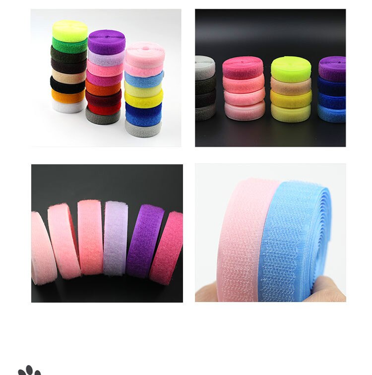 2cm wide DIY Hook and Loop No Adhesive Fastener Tape Nylon Button Sewing Garment Bags DIY Magic kneading Patch velcros