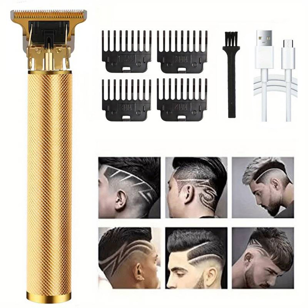 Pro T Clippers Trimmer Elektro Pro Li Trimmer T Blade Trimmer Akku wiederauf ladbar profession elle Glatze USB wiederauf ladbar: Beige