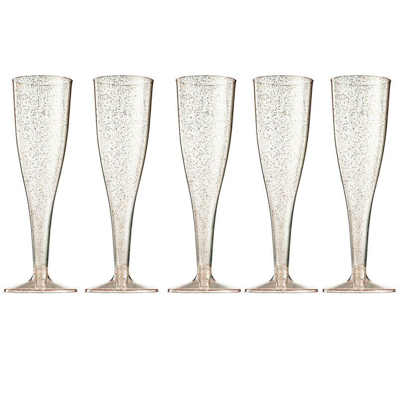 5 x plast champagne prosecco flöjter glas 175ml ett stycke flöjt glas vinglas fest bröllop flöjt bägare cocktail kopp: Default Title