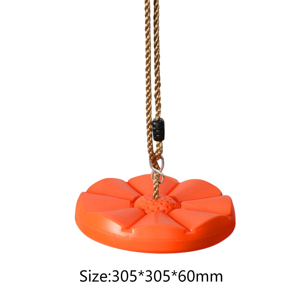 Swing Rope Seat Garden Toys Swings Kids Swing Disc Swing Outdoor Plastic Hanging Climbing Ropes Petal Swings: Orange
