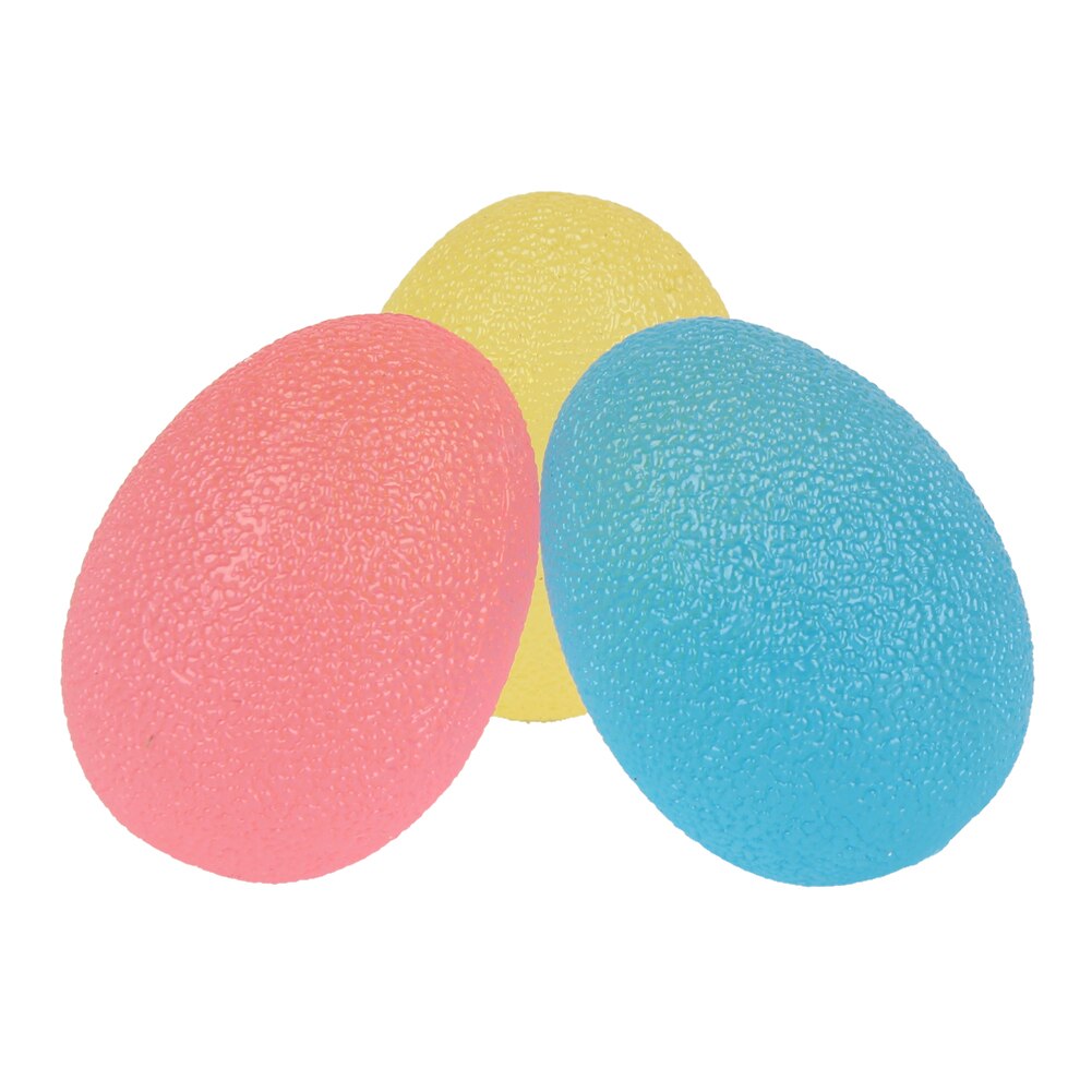 3PCS Grip Strengthening Therapy Stress Balls,Resistance Squeeze Eggs,Home Exercise Kits Hand Exercise Balls,Power Ball 3 Colors
