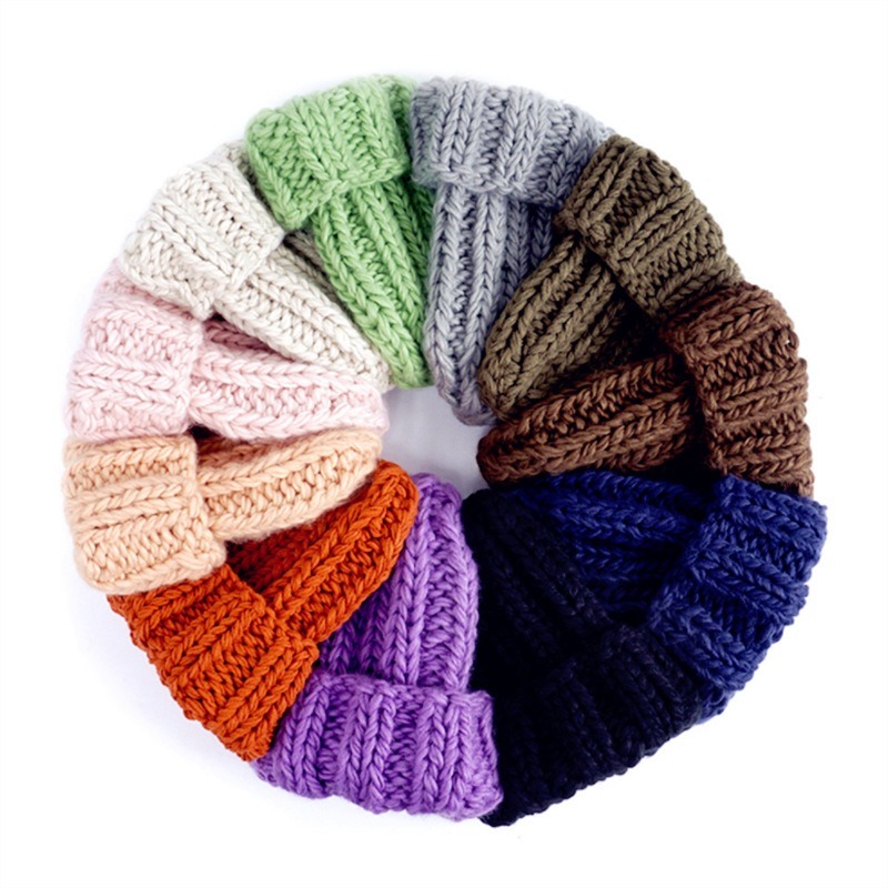 Bonnet tricoté pour femme, épais, doux, , gros Bonnet tricoté, solide, Ski de glace, Skullies, Bonnet