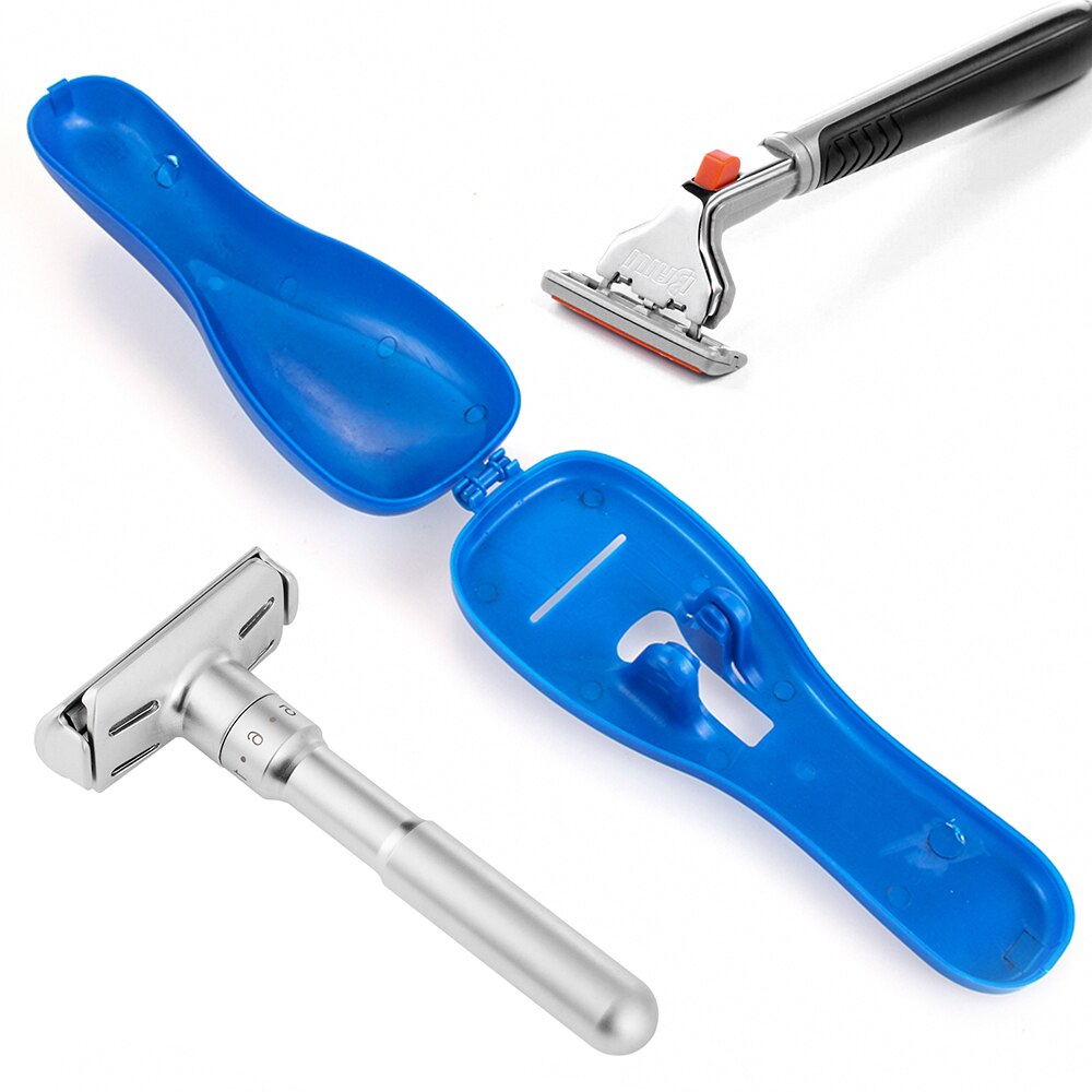 Porta cuchillas de afeitar portátil para hombre, caja de soporte para máquina de afeitar de , 1 unidad