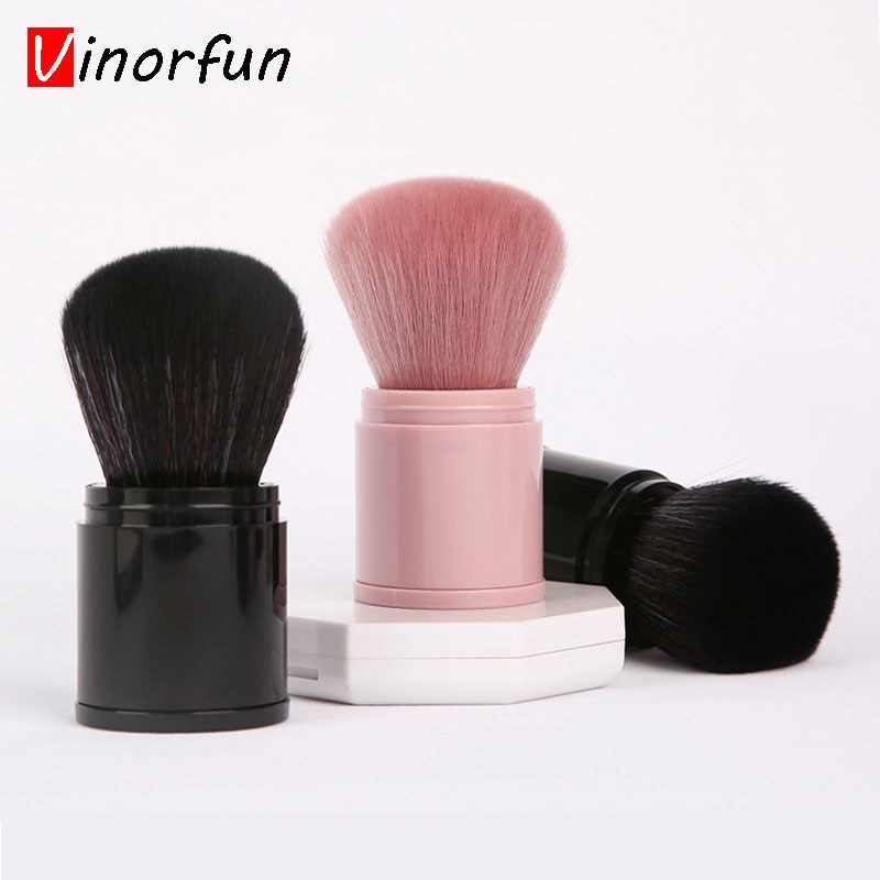 Mini brocha retráctil portátil para maquillaje, 1 Uds., brochas faciales, cosmética de belleza, herramientas de viaje