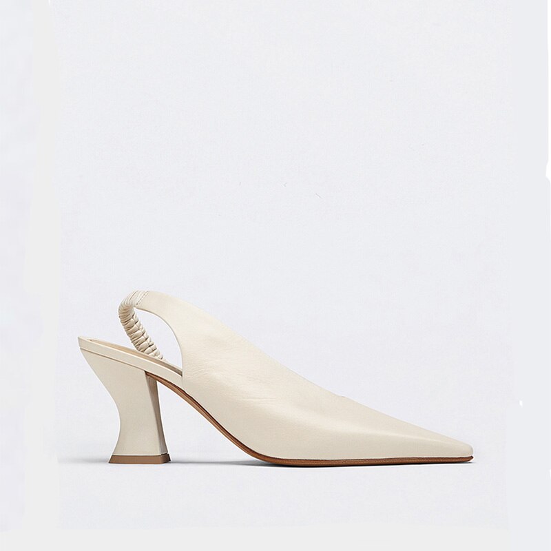 Roze Vierkante Neus Hoge Hakken Vrouwen Retro Effen Kleur Slingback Sandalen Vrouwen Lente/Zomer Mode Vrouwelijke schoenen