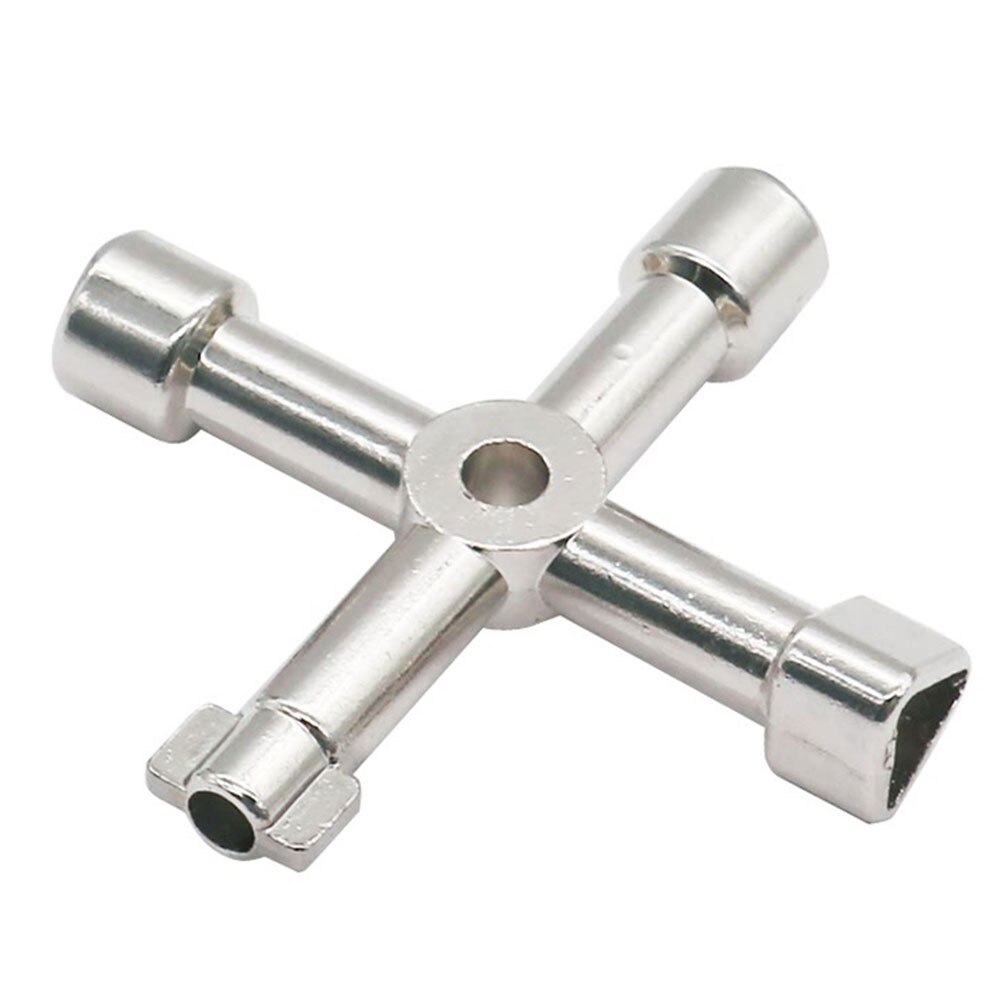 Multifonction 4 voies clé triangulaire clé universelle plombier clés triangulaires pour gaz compteur électrique radiateur purger armoire