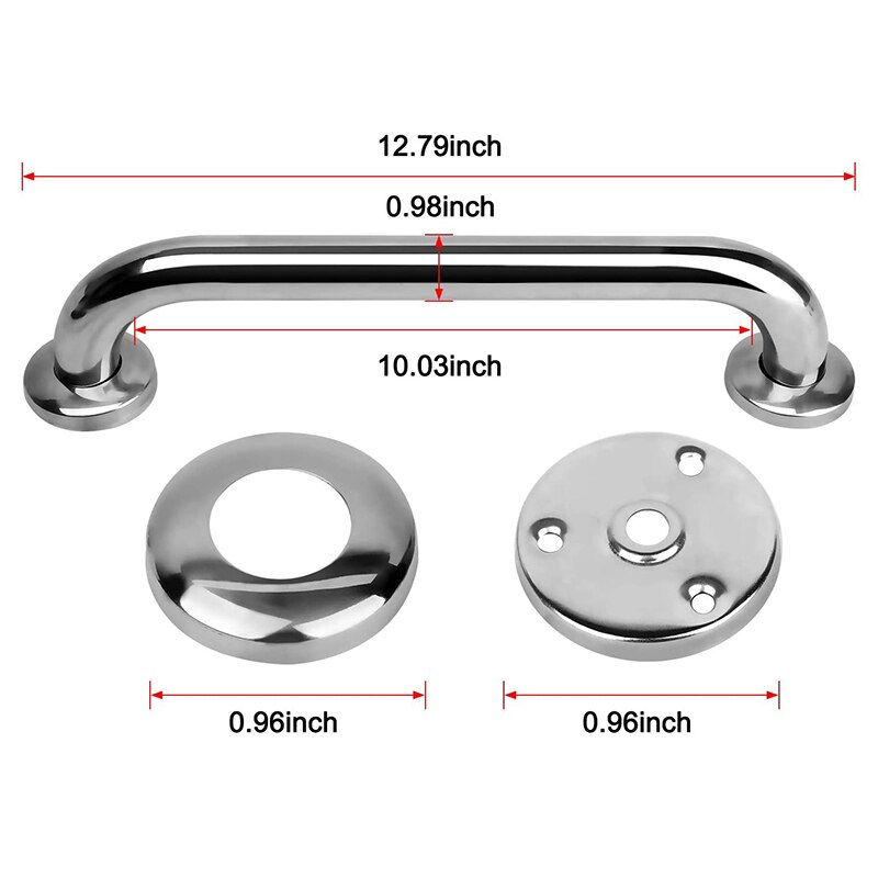 Duschhandtag i rostfritt stål badrumshandtag duschhandtag badhandtag handtag för badrum sno 88