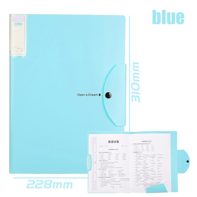 Deli 1 stk lille frisk  a3 mappe opbevaringsklip farve testpapir tegnebog display bog flerlags fil tegninger mappe blueprint