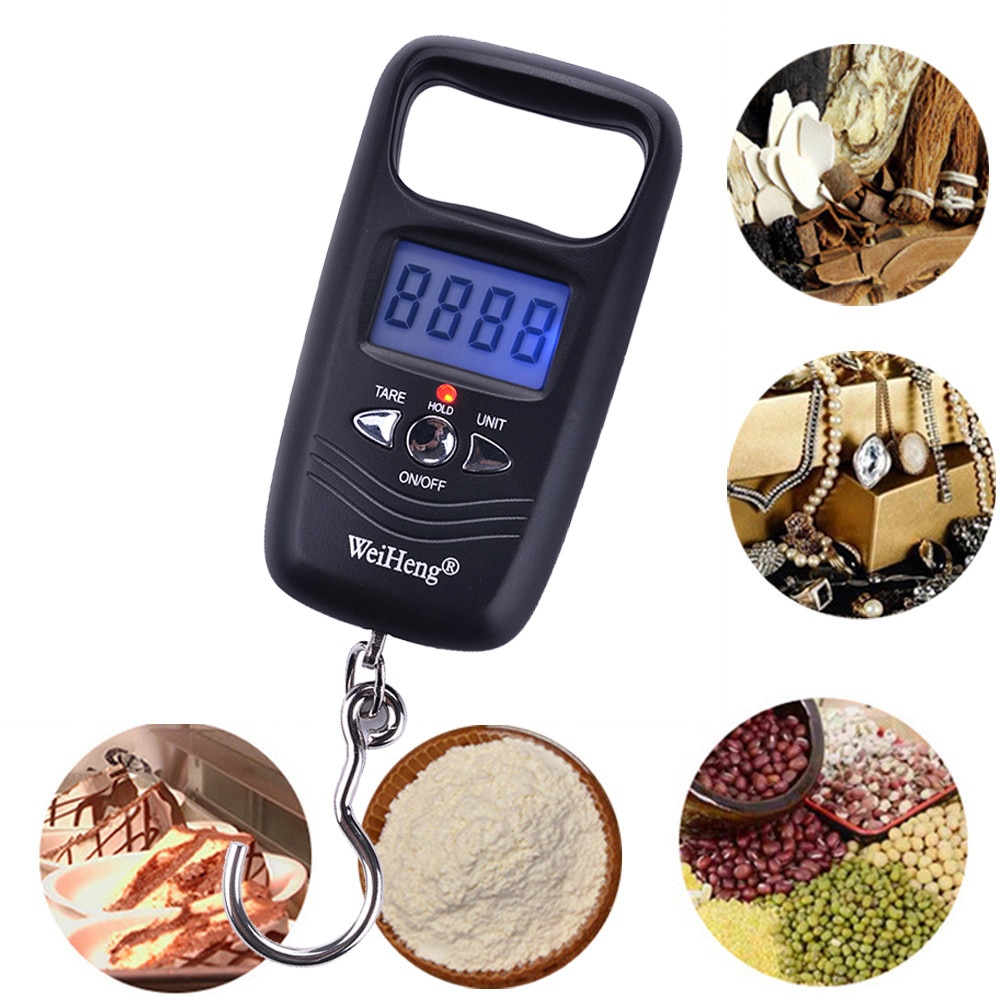 50KG 10g Electronic Portable Digital Scale Hanging Hook Fishing Travel Double Precision Luggage Weight Scale Balance Scales: Default Title