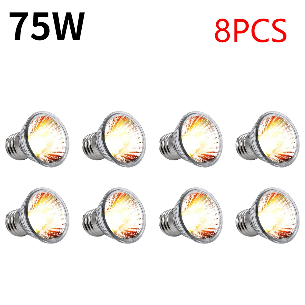 25/50/75W UVA+UVB Reptile Lamp Bulb Turtle Basking UV Light Bulbs Heating Lamp Full Spectrum Sunlamp for Amphibians Lizards: MULTI