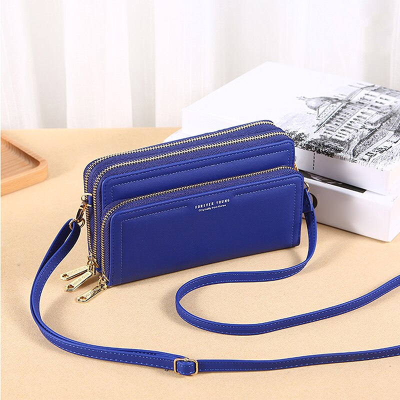 Mehrlagige kleine damen-schultertasche, sommerhandtasche, handytasche, umhängetasche, kleine klappen: Blau