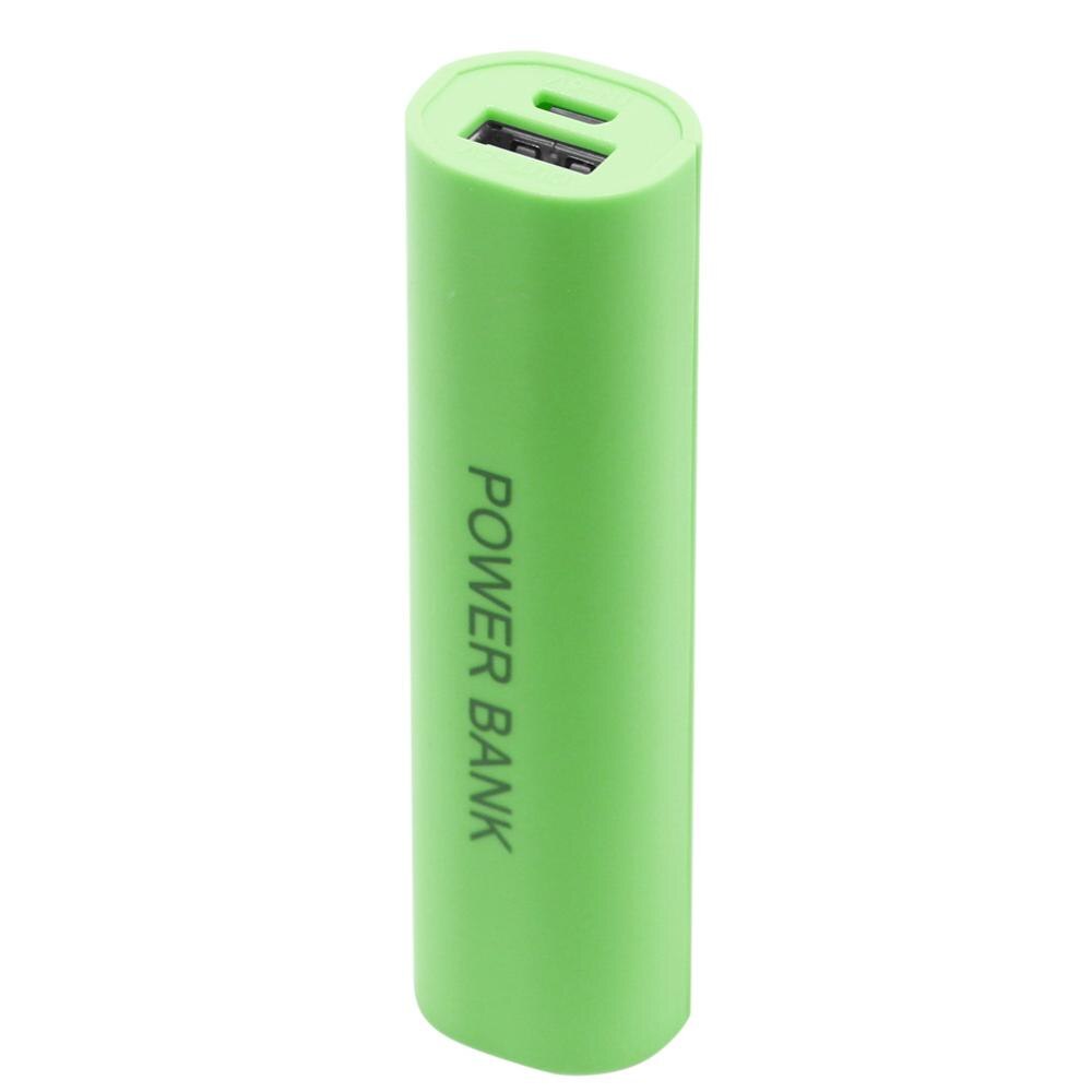 Bærbar mobil usb power bank oplader pakke kasse batteri taske til 1 x 18650 diy  b2qf: Grøn
