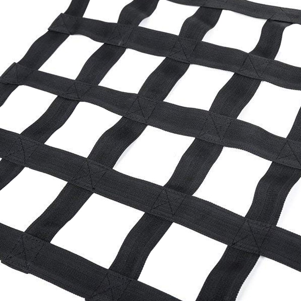 Black Webbing Cargo Network Back Window Extra Storage Roof Net Hammock Bed Rest Top Cover For Jeep Wrangler JK TJ