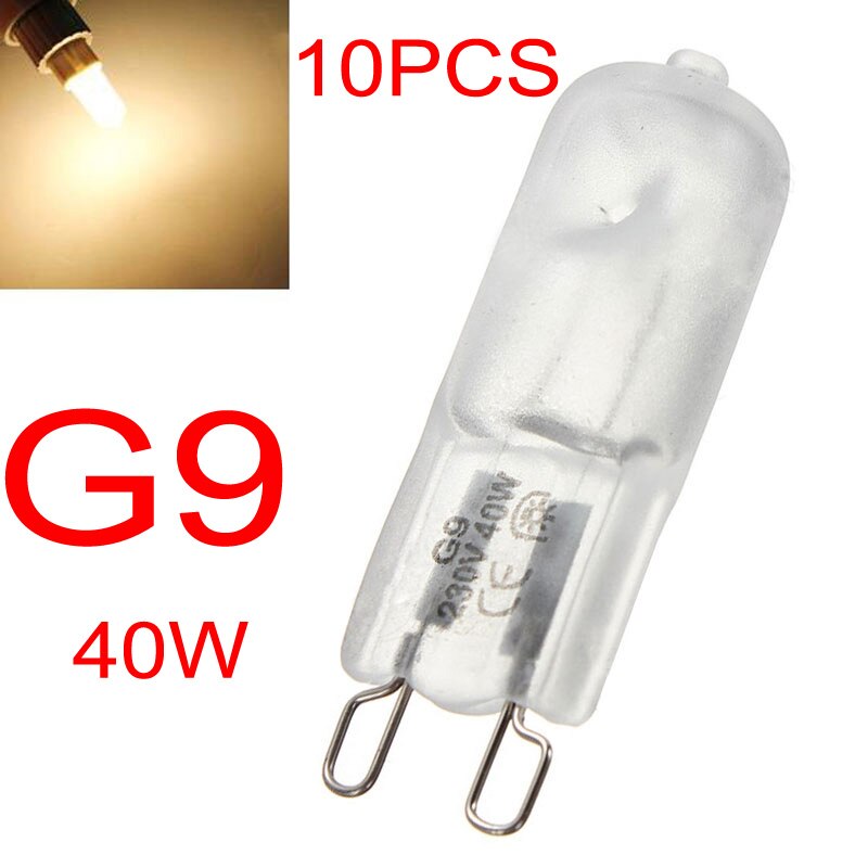 10Pcs G9 Halogeen Lampen 230-240V 25W/ 40W Frosted/Transparant Capsule Case led Lampen Verlichting Warm Wit Voor Thuis Keuken: 40W Frosted