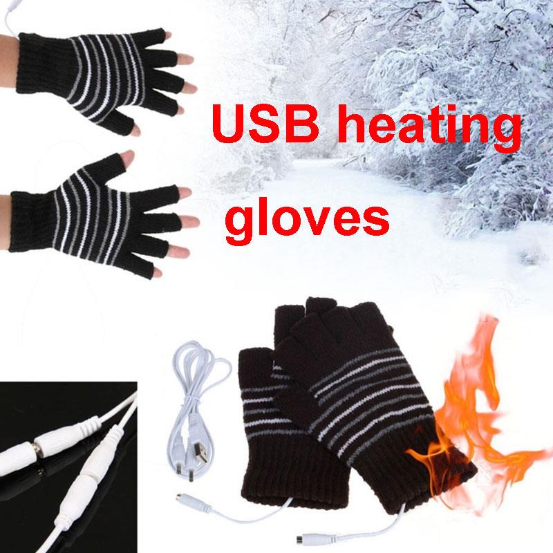 Verwarmde handschoenen gebreide verwarmde handschoenen 2 kleuren breien duurzaam op batterijen motorcross winter handschoenen ademend