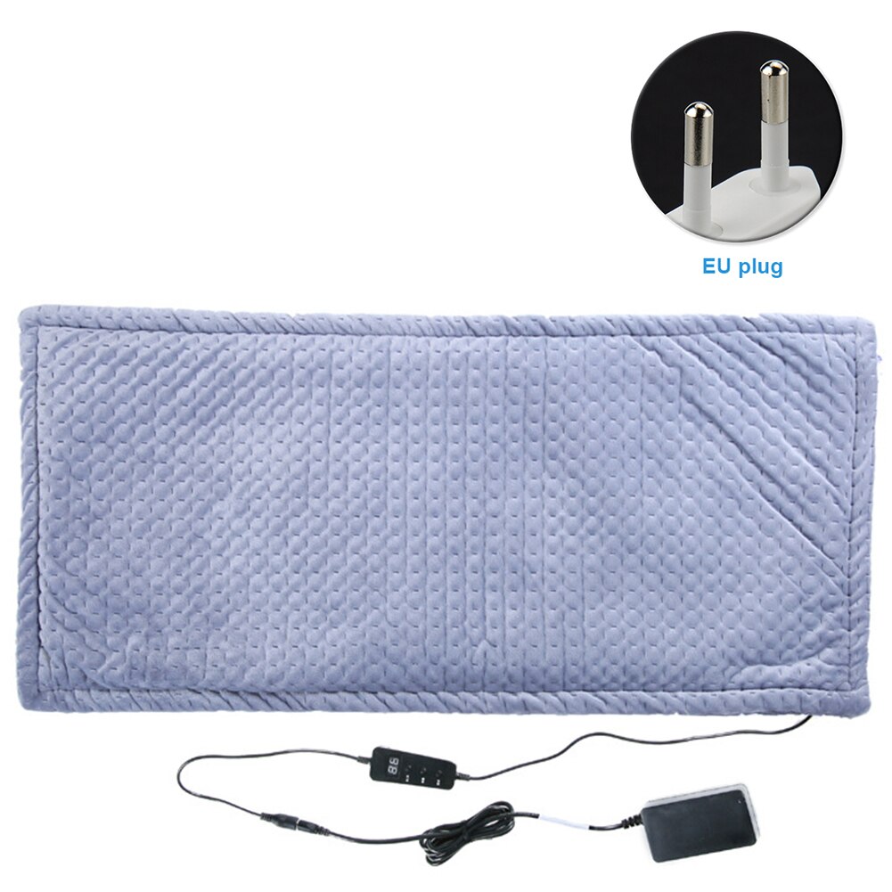 Sikkerhed vaskbar opvarmning pad madras terapi varm flannel til sovesofa mave pleje blødt elektrisk tæppe med 6 indstillinger: Grå / Os