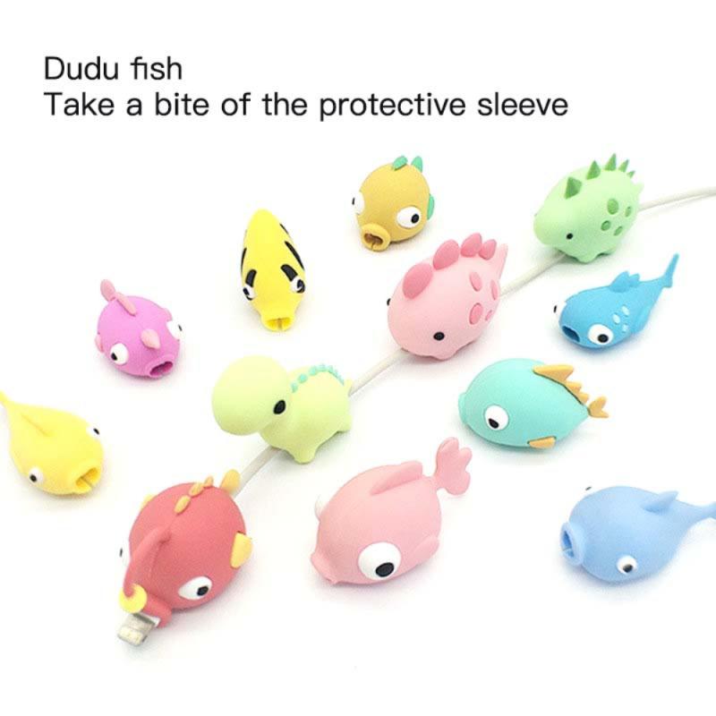 Animal Cable Protector For Phone Protege Cable Buddies Cartoon Cable Bite Phone Holder Accessory Cable Organizer