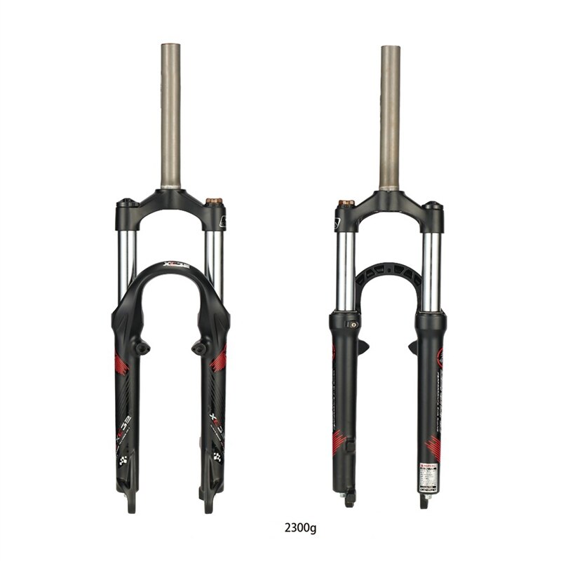 KRSEC XC32 Mountain Bike Damping Front Fork 24 Inch Mechanical Shoulder Controlled Forks V Brake Bicycle Parts