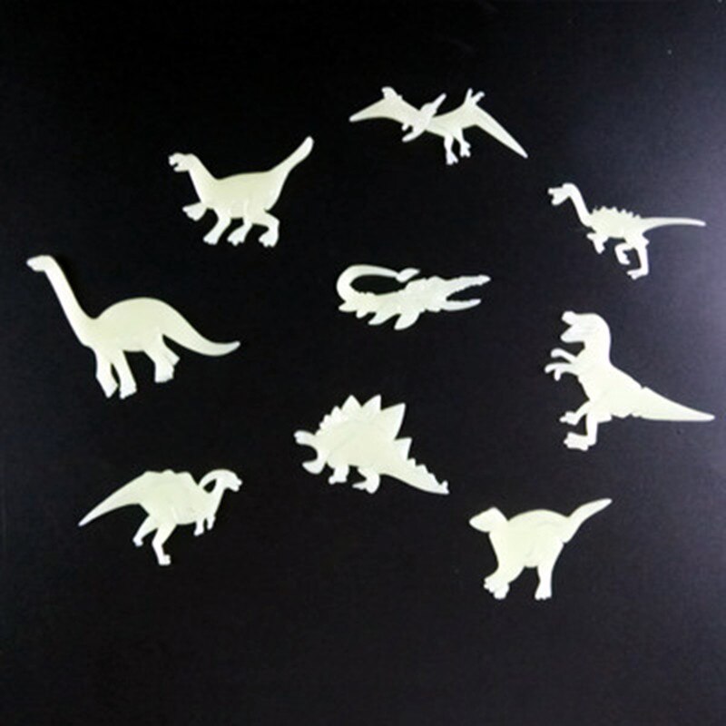 9/8 stuks glow in the dark dinosaurus lichtgevende stickers stereo 3d fluorescerende muurstickers leuke sticker voor kinderen  rt88