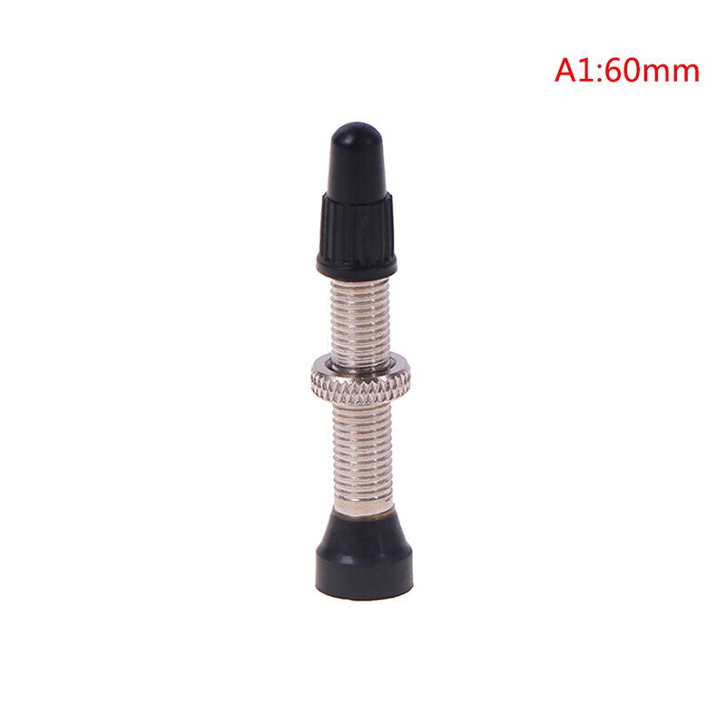 Válvula Presta para bicicleta de montaña, válvula sin cámara, llantas de aleación de núcleo de latón, Compatible con sellador sin cámara, 1 ud.: A1