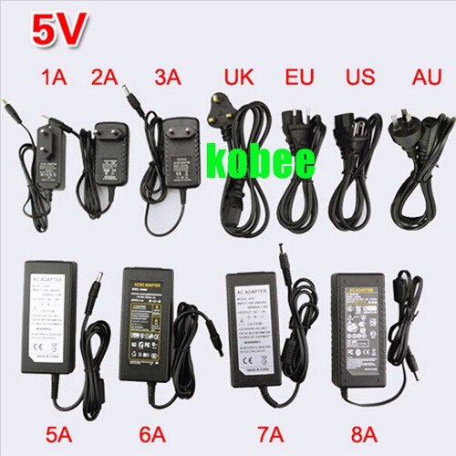 Ac dc adapter oplader  ac 100-240v til  dc 5v 12v 24v 1a 2a 5a 10 aswitch strømforsyning transformer til led strip lys cctv kamera