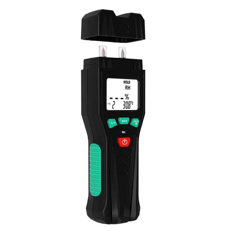 Digital Moisture Meter Pin Type Humidity Temperature Wood Tile Building Construction Moisture LCD Display Backlight