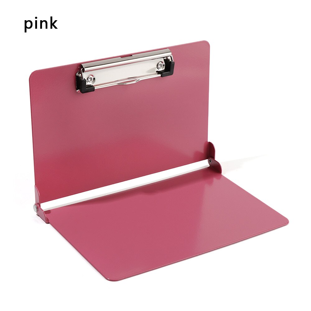 Solid Color Aluminum Student A4 File Folder Business Office Stationery Loose-leaf Folder Document Storages Office Supplies: pink