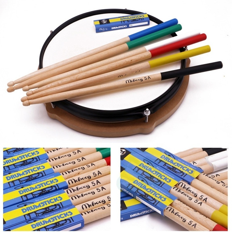 2 Pcs Drumstick 5a/7a Drum Sticks Anti-skid Hard Wooden Drum Sticks Musical Instrument Music Band Accessories