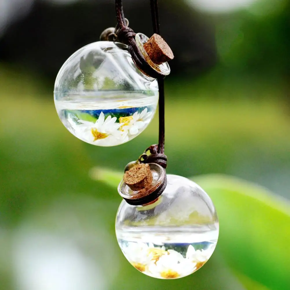 1/2 Stuks Auto Parfumflesjes Hangen Lege Fles Etherische Olie Geur Hanger Decoratie En Bloem Luchtverfrisser Automodel