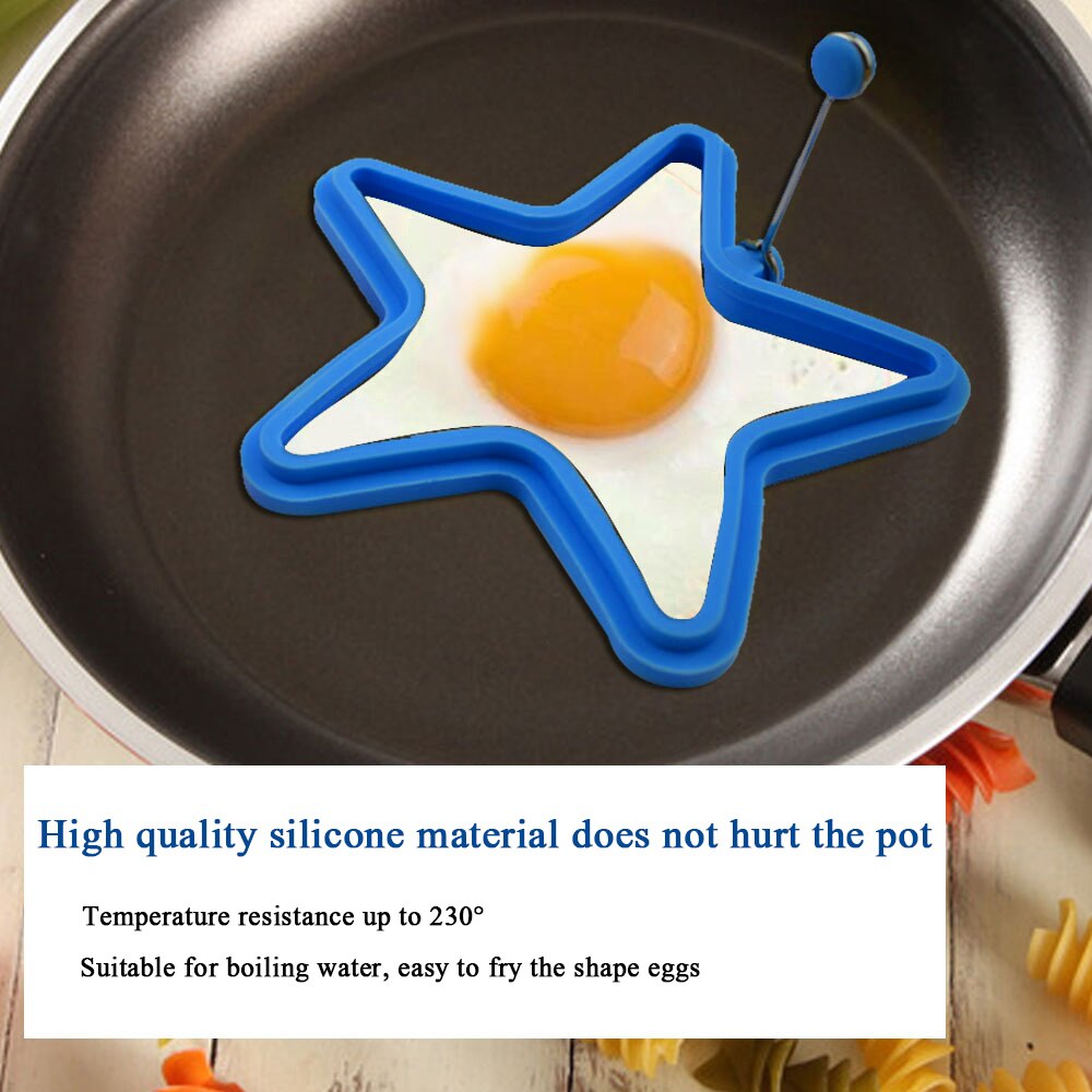 Silicone Fried Egg Pancake Ring Omelette Fried Eggs Star Shaped Eggs Mould For Cooking Gadgets For Kitchen