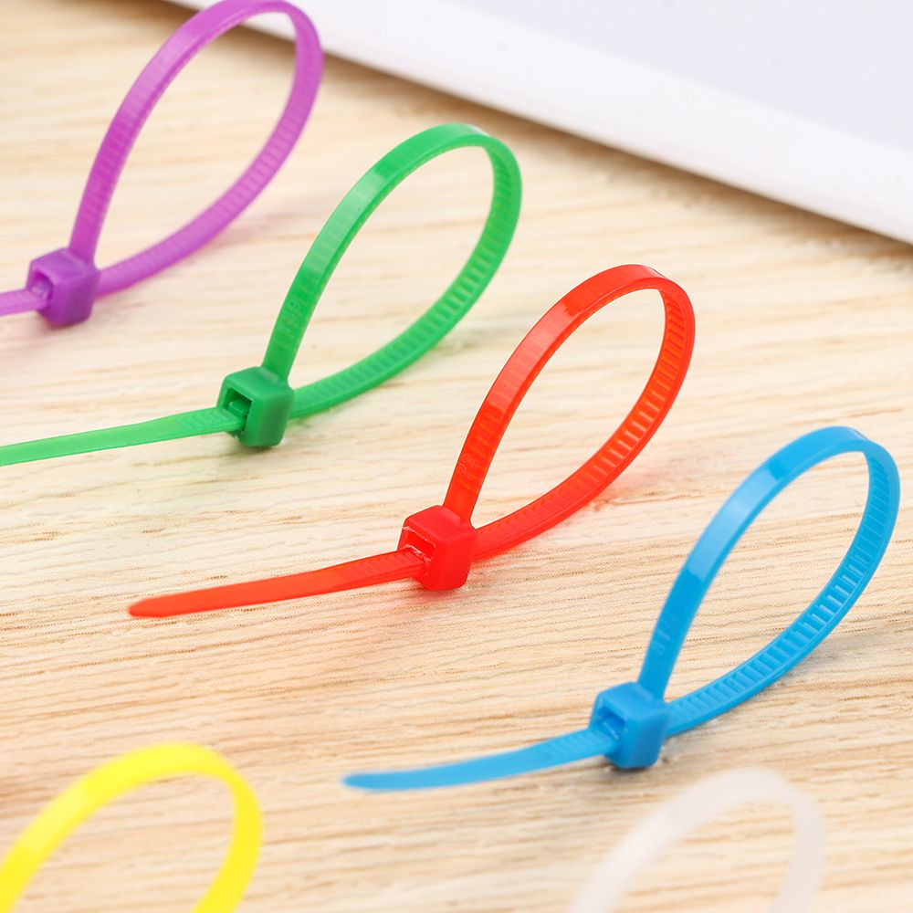 100pcs Self-Locking Nylon Wire Cable Zip Ties Cable Ties Organiser Fasten Cable Ties assorted Industrial Supply Fasteners