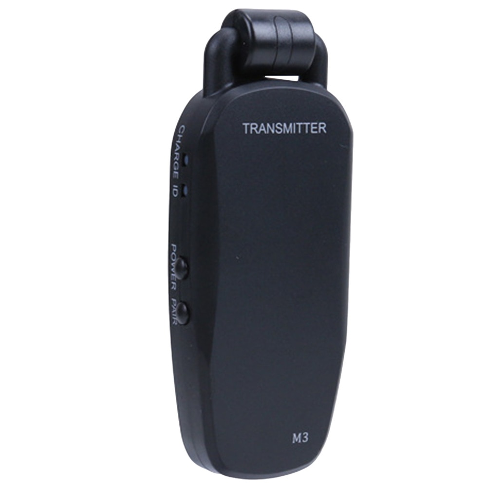 UHF Wireless Rechargeable Guitar System Transmitter Receiver Guitar Wireless System (Black)