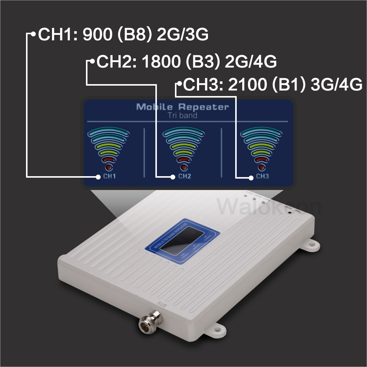 4g Signal Amplifier GSM 2g 3g Networking Internet Tri Band Mobile Phone Signal Booster 850 900 1800 2100 Network Extender 70dB