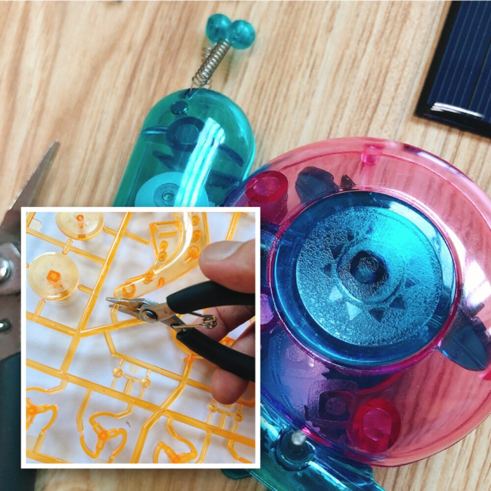 Diy-solarschnecke, wissenschafts- und technologiespielzeug, wissenschaftliches experiment, dampfwissenschaft und bildung, lehre, solarbetrieben