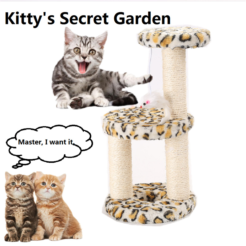 Mini Leopard Print Cat Scratchers Small Cat Climbing Frame Cat scratching Post Cat Tree House Furniture Cat Toy Pet Toy