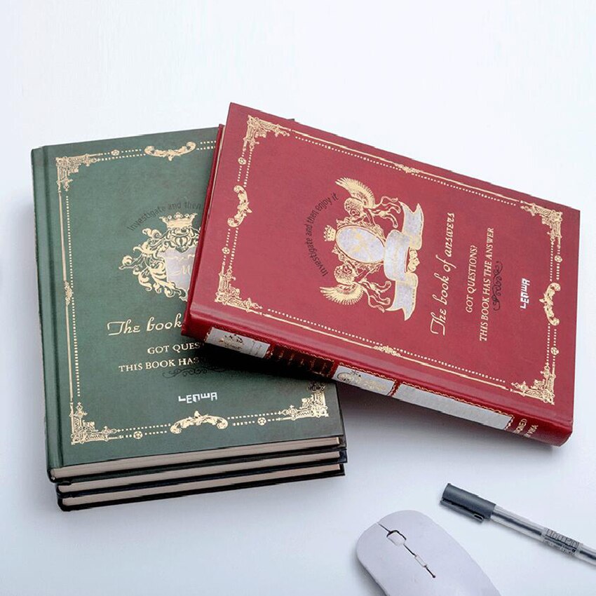 Retro Notebook Journals for Traverlers Planner Stamping Card Cover, B5 Size-184x257mm, 100g Dowling Paper, Blank Inner Page