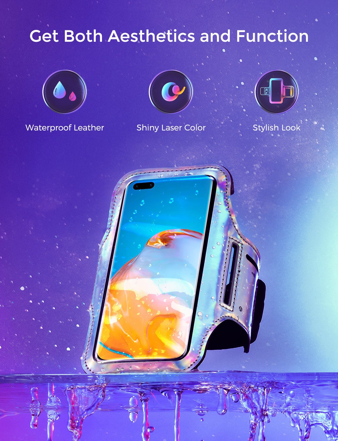 Mpow bracciale sportivo da corsa bracciale con schermo sensibile fino a 6.1 pollici Smartphone per iPhone 12/11 Pro/11/XR
