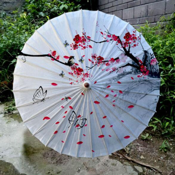 Paraguas chino de papel para el aceite parasol japonés de papel para mujeres paraguas rojo azul para hombres para , exhibición, decoración del hogar: I