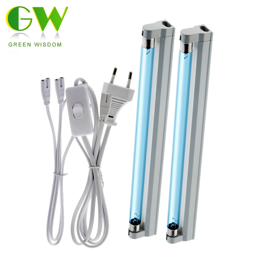 220V 110V Germicidal Light T5 Tube UVC Quartz Ultraviolet Lamps UV Sterilizer Kill Dust Mite UV Ozone Bactericidal Lamp for Home