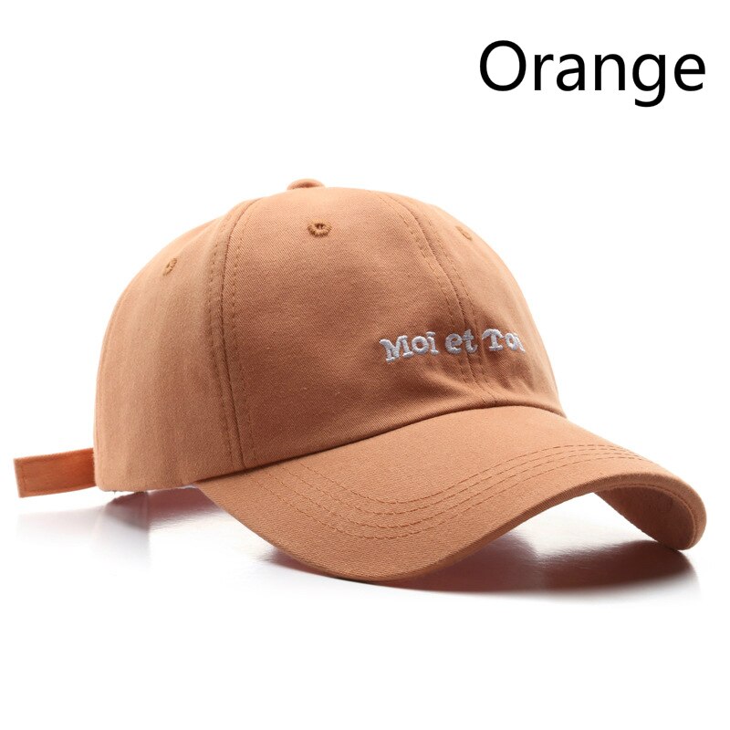 Casual baseballpet voor dames en heren moi et toi borduurhoed jongens meisjes snapback pet kleppen pet casquette: Oranje