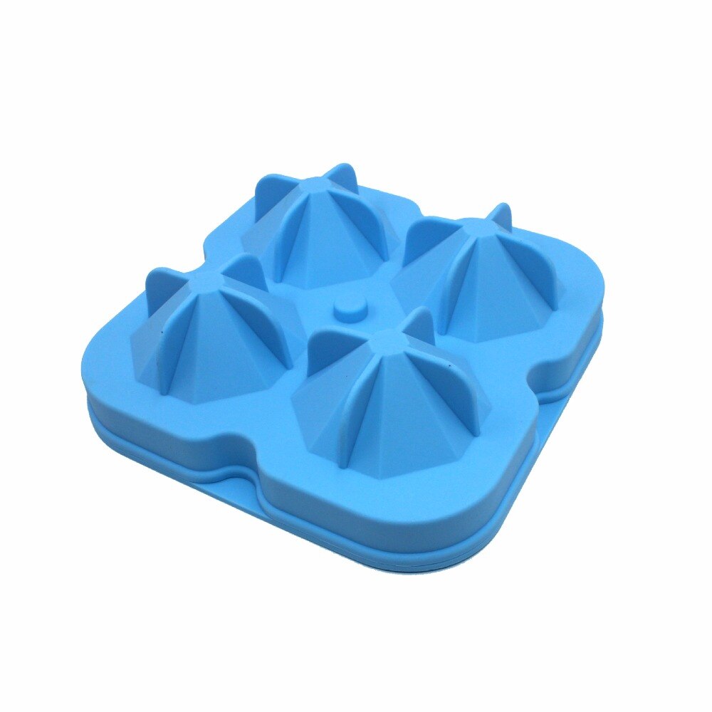 Vassoi per cubetti di ghiaccio a forma di diamante con coperchi stampi per fabbricatori di ghiaccio in silicone BPA cubetto di ghiaccio gratuito per Whisky caramella stampo per gelatina di cioccolato