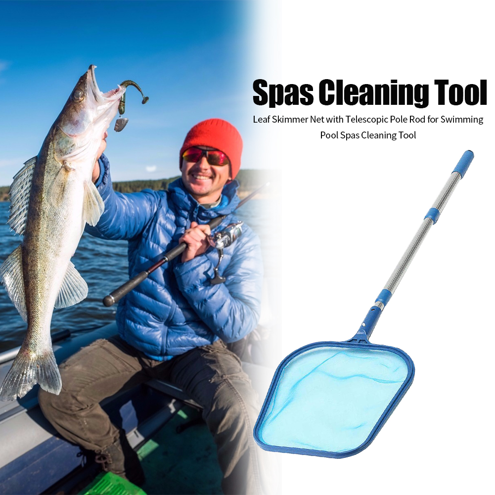 Filet de pêche Portable écumeur de feuilles avec canne télescopique filet de piscine fournitures d'outils de nettoyage professionnels durables