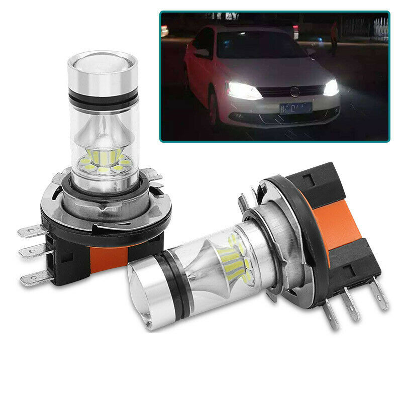 2x H15 LED Scheinwerfer Lampen 8000K 20SMD Fernlicht DRL Bulbs Kit Für AUTO UNTEN LICHT H1 H3 H4 h6 H8 H9 H11 H16 Aotu Lichter Lampen: 3000 Karat Goldene