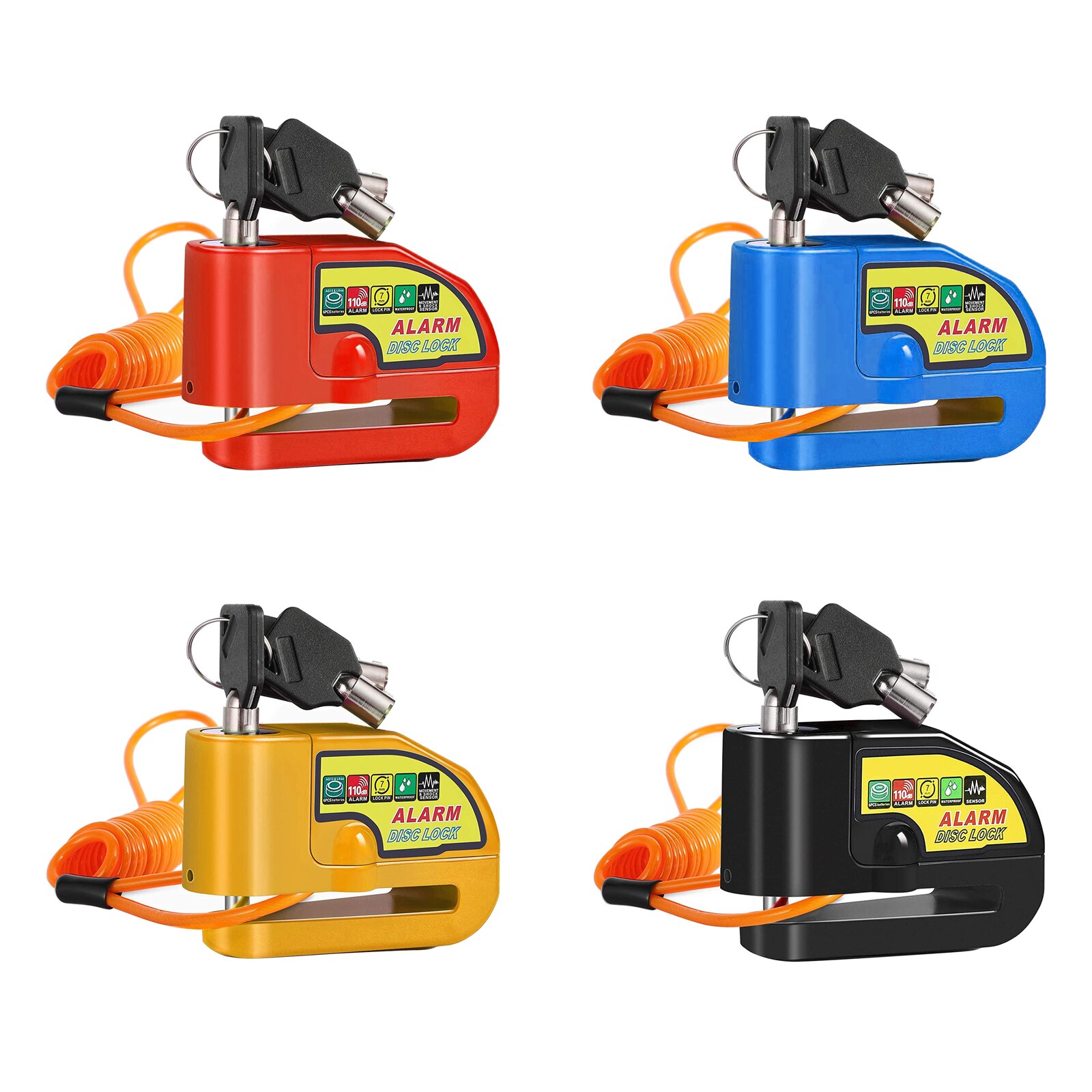 Disc Brake Lock with Alarm Sound Anti Theft Wheel Disk Lock for Brake Rotor